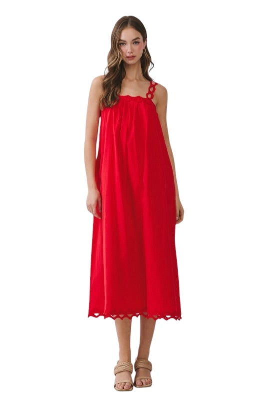 Red RicRac Midi