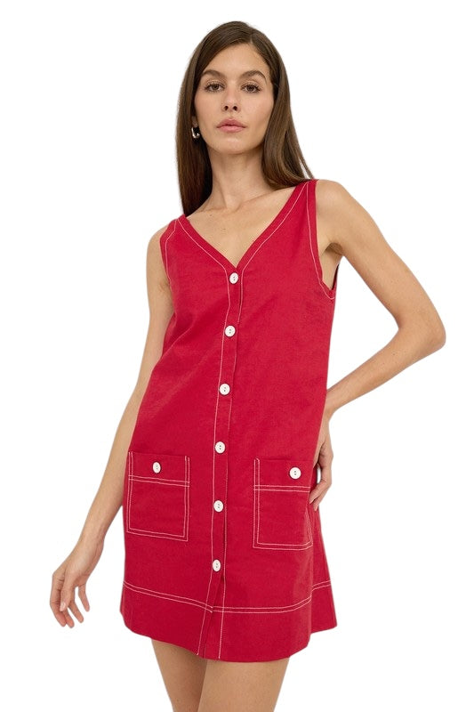 Red Stitched Mini