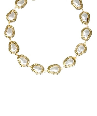 Baroque Golden Pearl Necklace