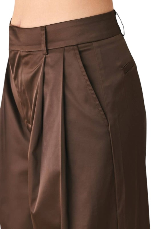 Espresso Pleated Trousers