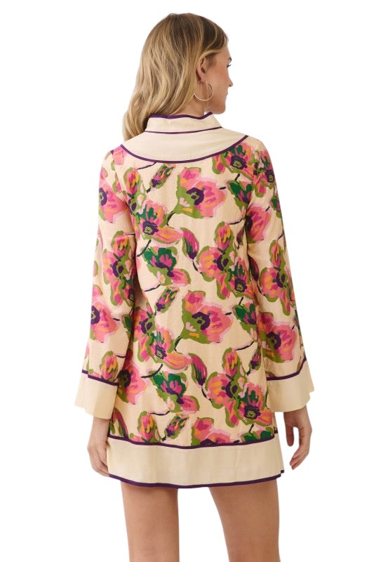 Floral Watercolor Tunic Mini Dress