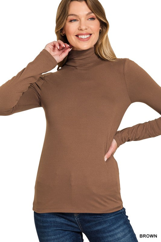Mock Neck Layering Top- 2 Colors