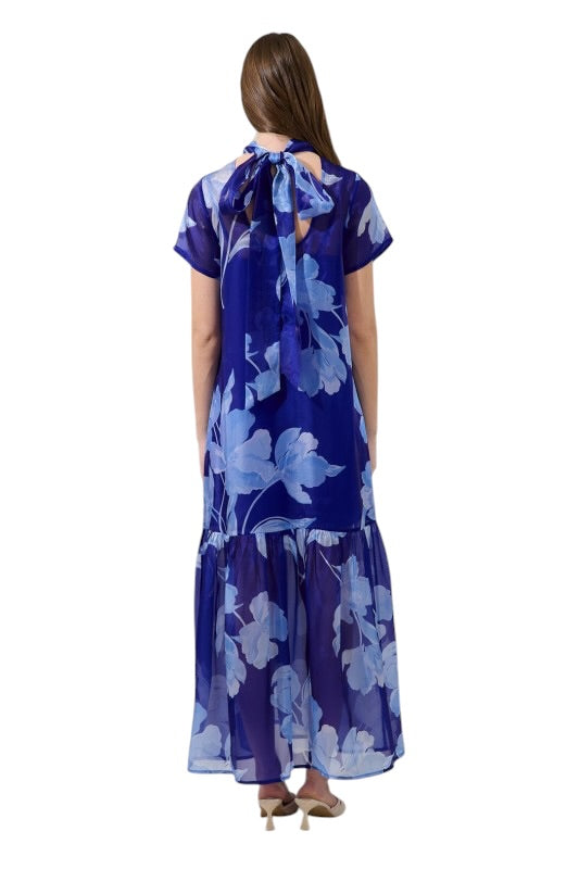 Rose Maxi in Blue Floral Organza