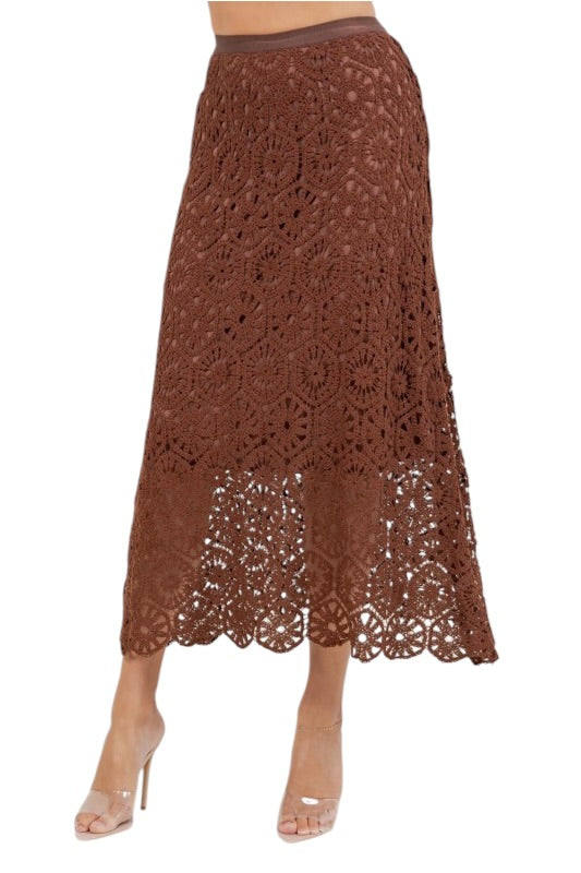 Crochet Midi Skirt- 2 Colors