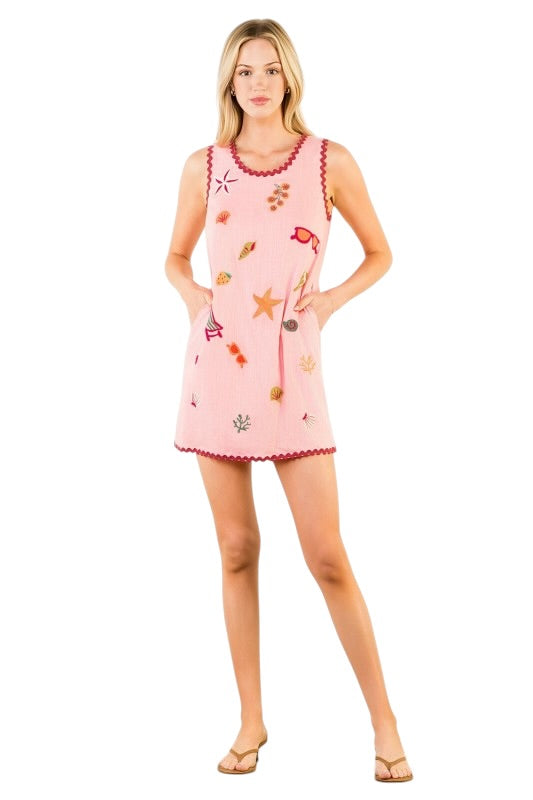 Summer Fun Embroidered Mini