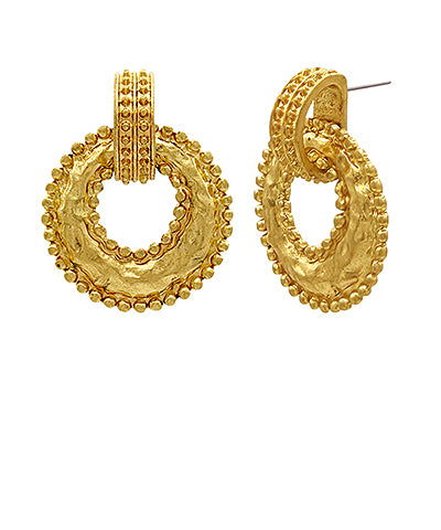 Textured DoorKnocker Earring