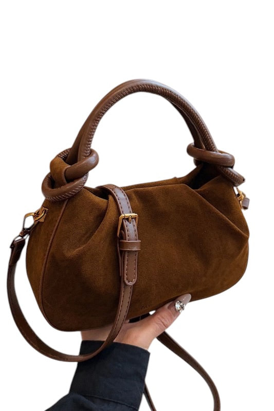 Suede Double Knot Tote