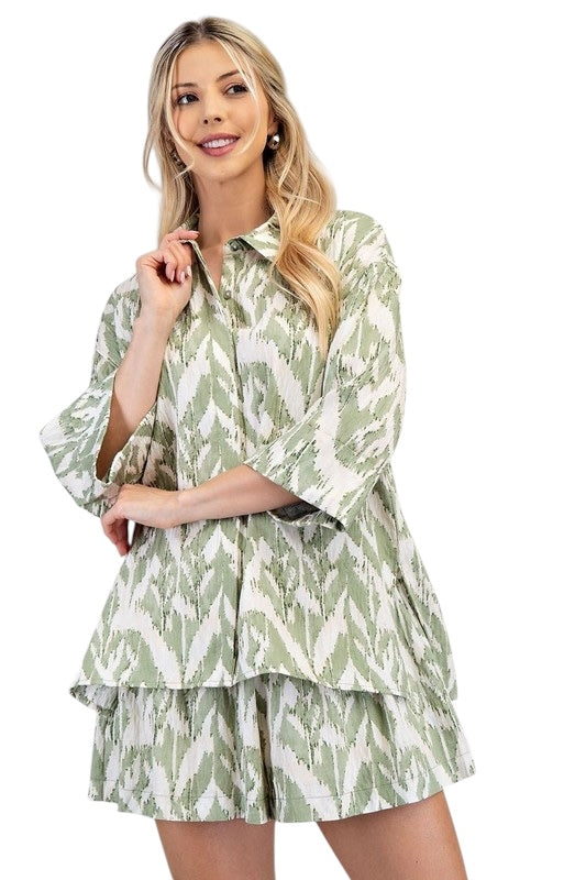 Sage Ikat Set