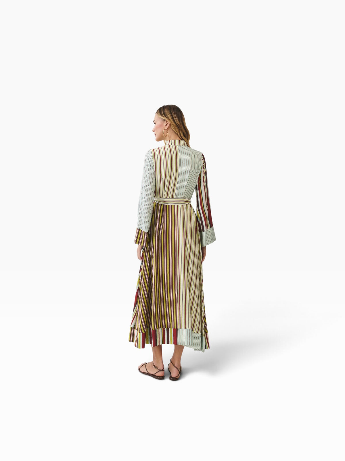 Mixed Stripes Shirt Dress