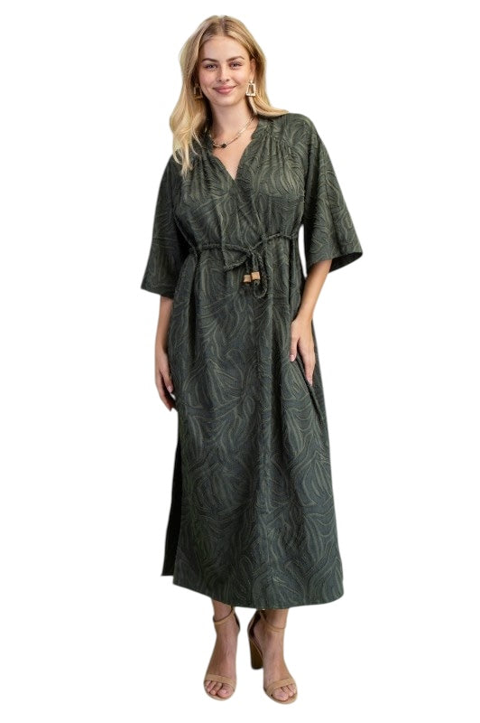 Textured Olive Midi