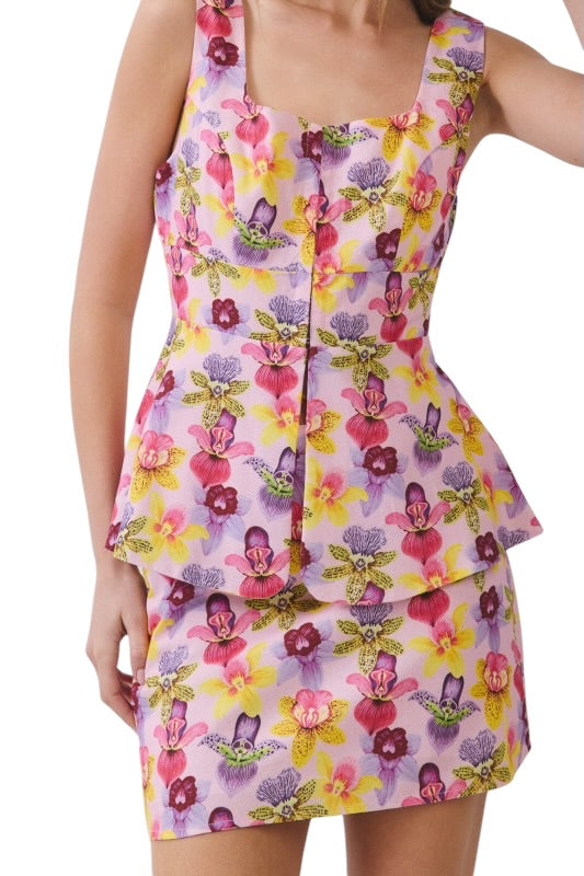 Dancing Orchids Skirt Set