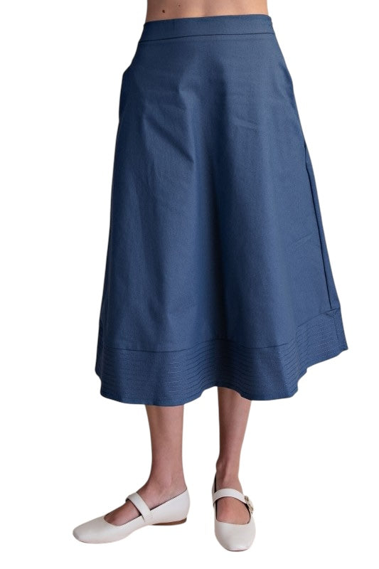 A Line Stitched Skirt - 2 Colors