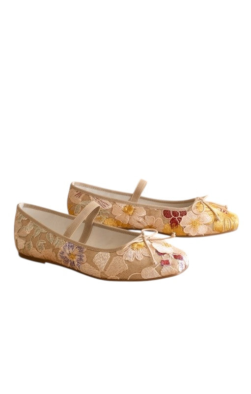 Floral Tapestry Ballet Flats