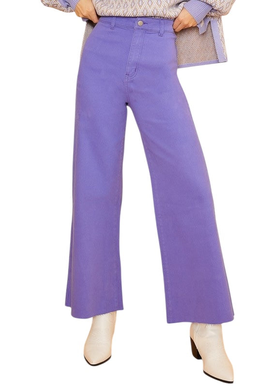 Very Peri Raw Hem Jeans