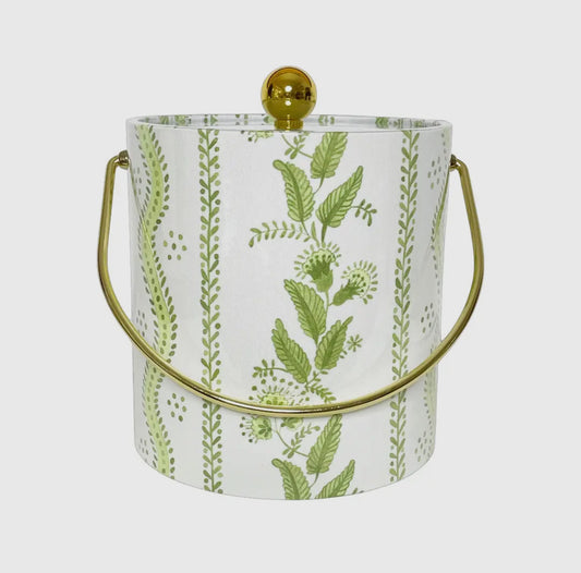 Acrylic & Block Print Ice Bucket