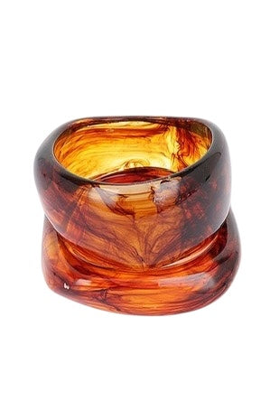 Tortoise Resin Bangle- 2 Sizes