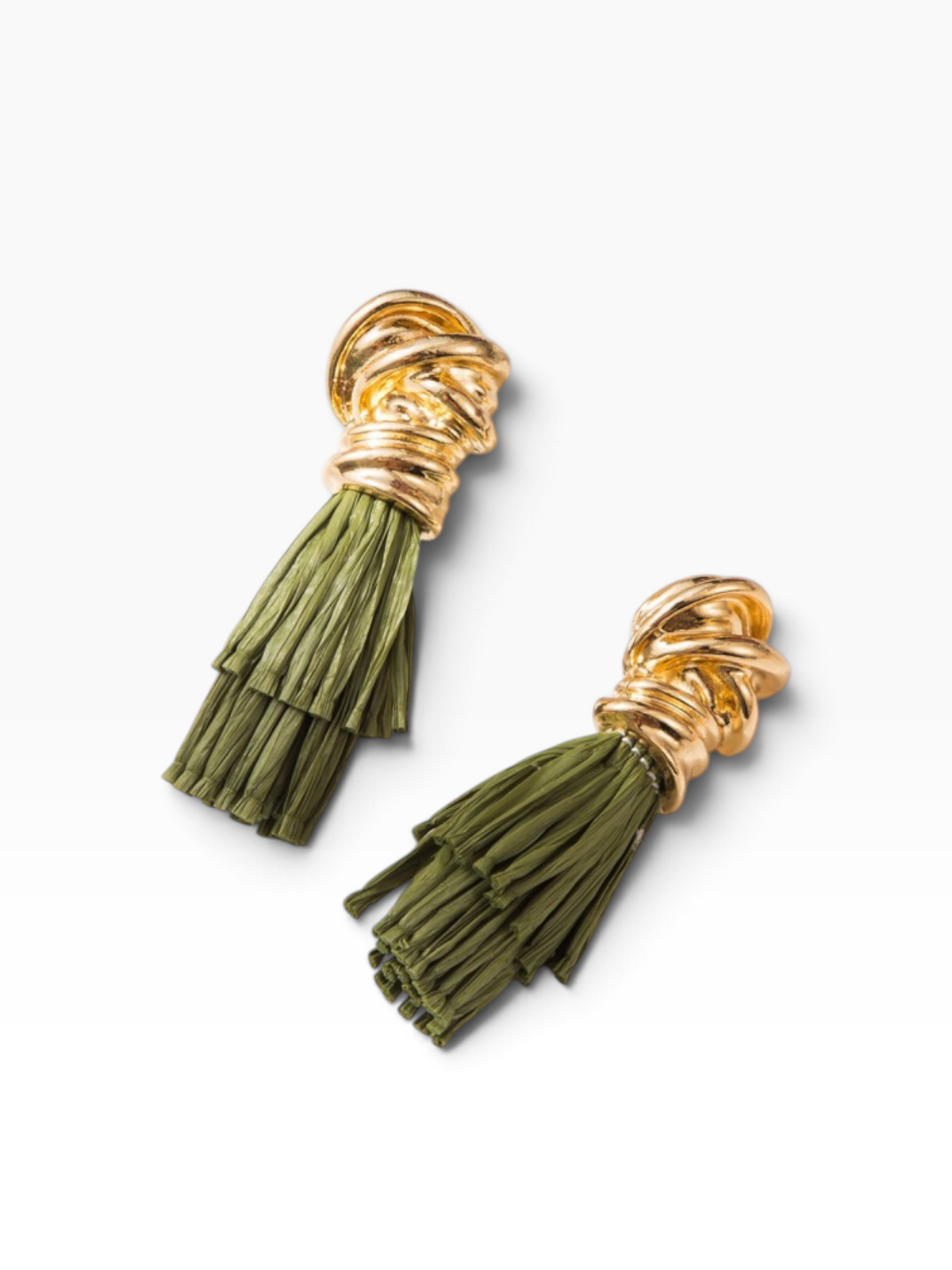 Raffia Tassel Knot Earring-3 Colors