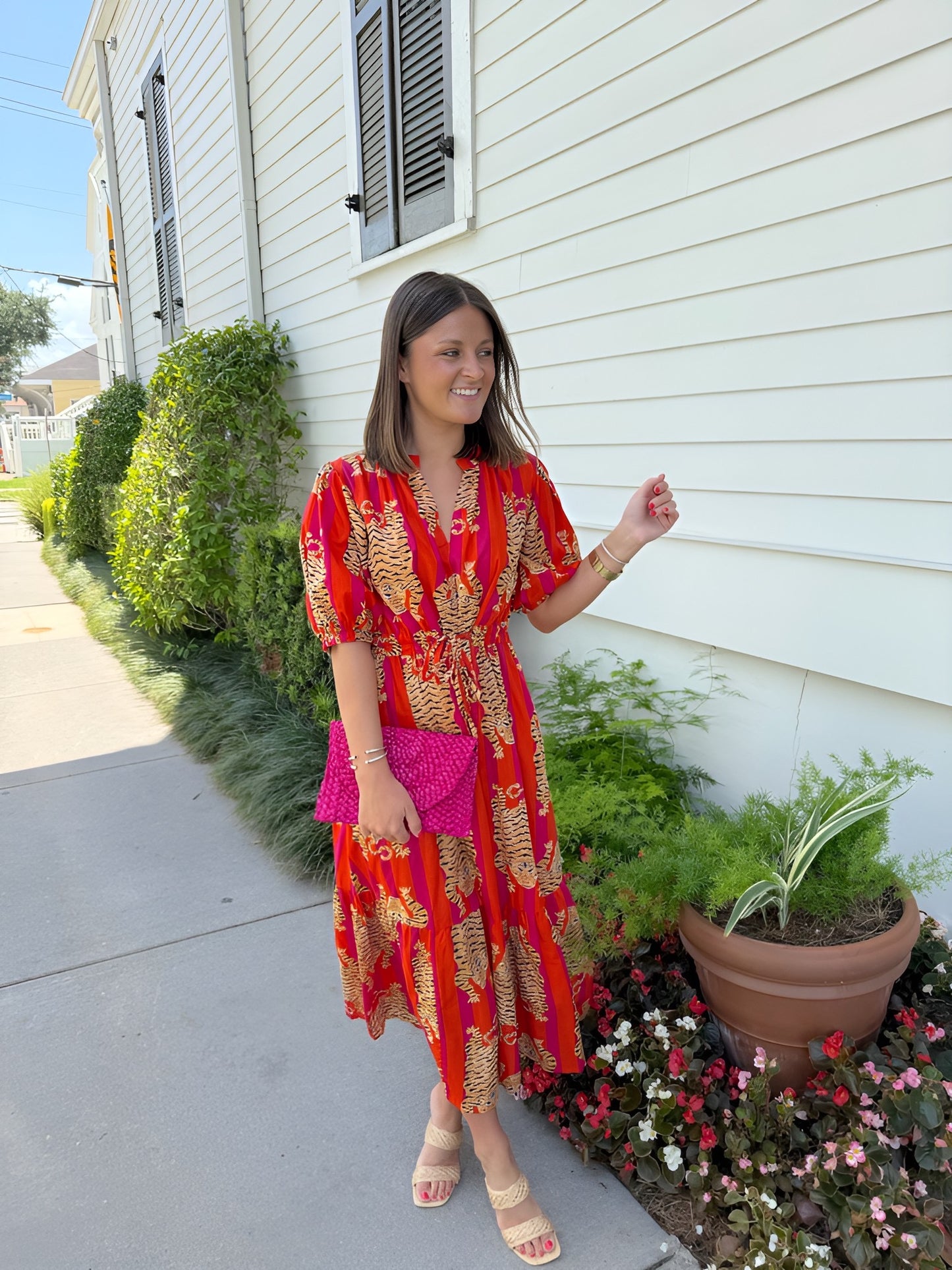 Dauphine St Midi in Pink & Orange EOT