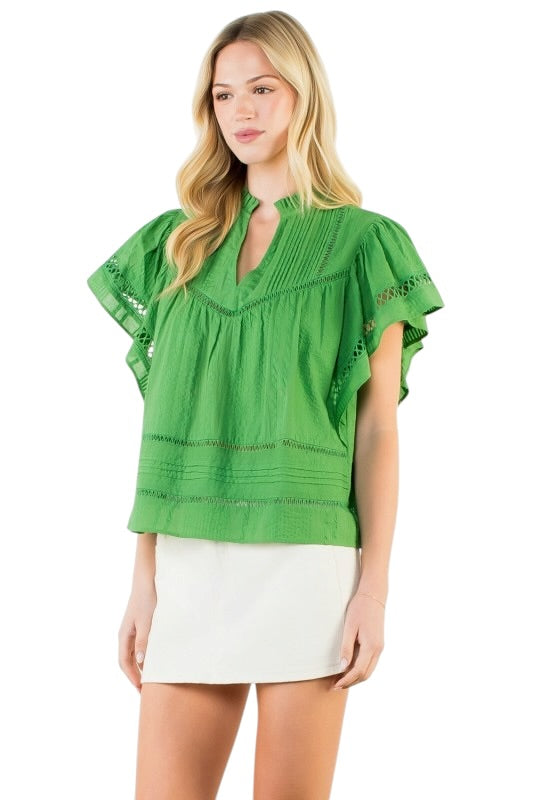 Kelly Pintuck Flutter Top