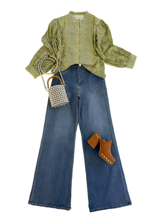 State Street Blouse in Dusty Citron
