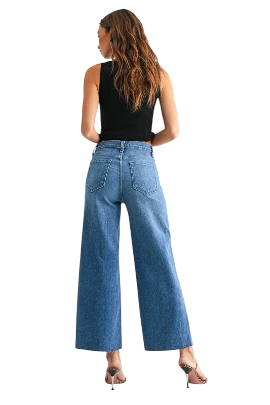 Scissor Cut Wide Leg Denim