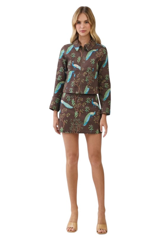 Chocolate & Turquoise Peacock Set