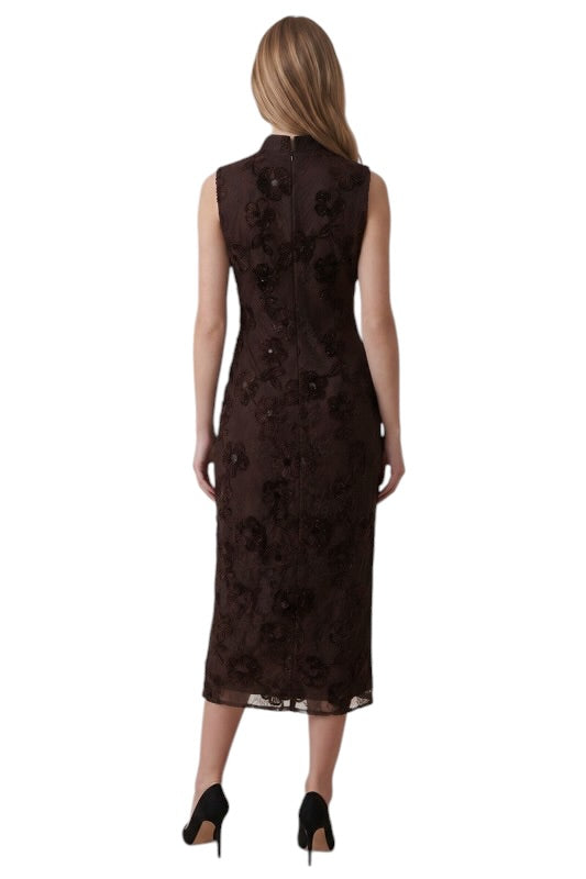 Chocolate Floral Detail Midi