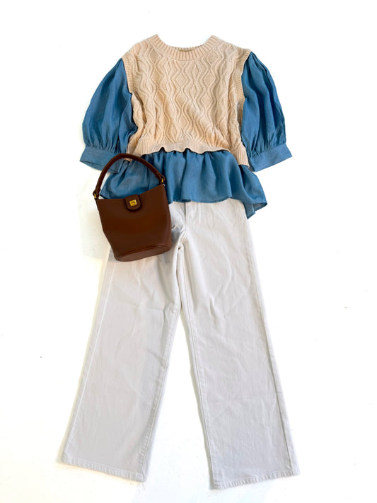 Chambray Vest Top
