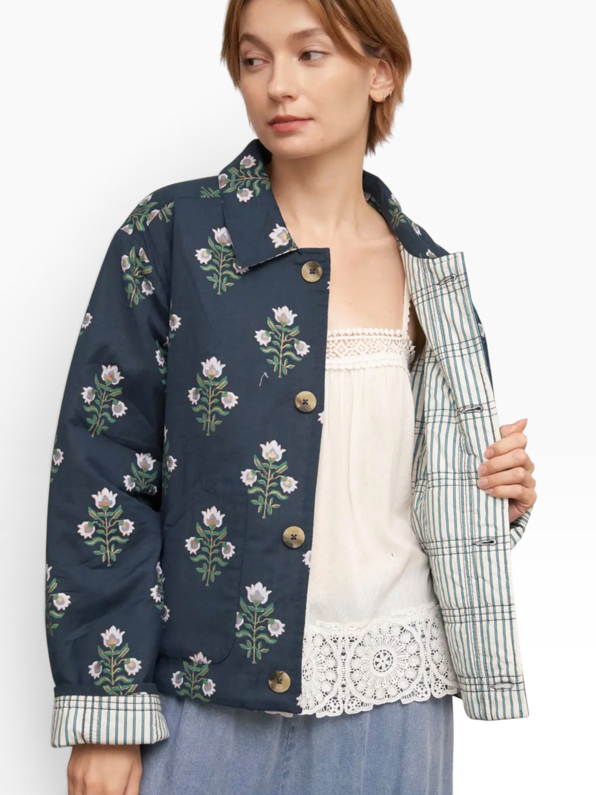 Reversible Botanical Jacket