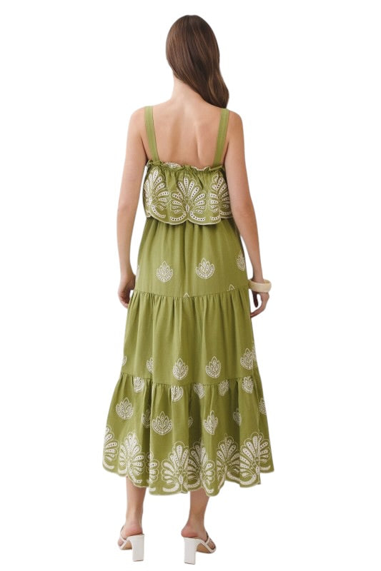 Citron Eyelet Midi