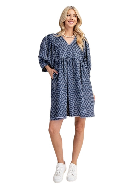 Indigo Poplin Mini