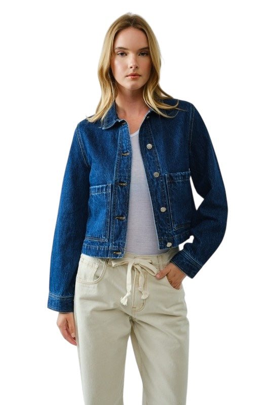 Front Pocket Denim Jacket