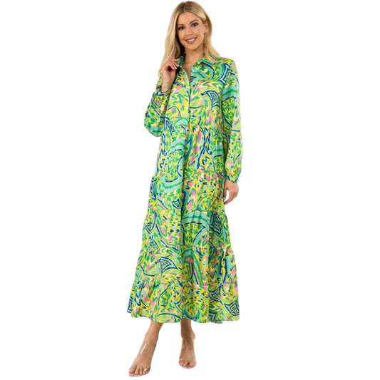Neon Coast Shirt Dress