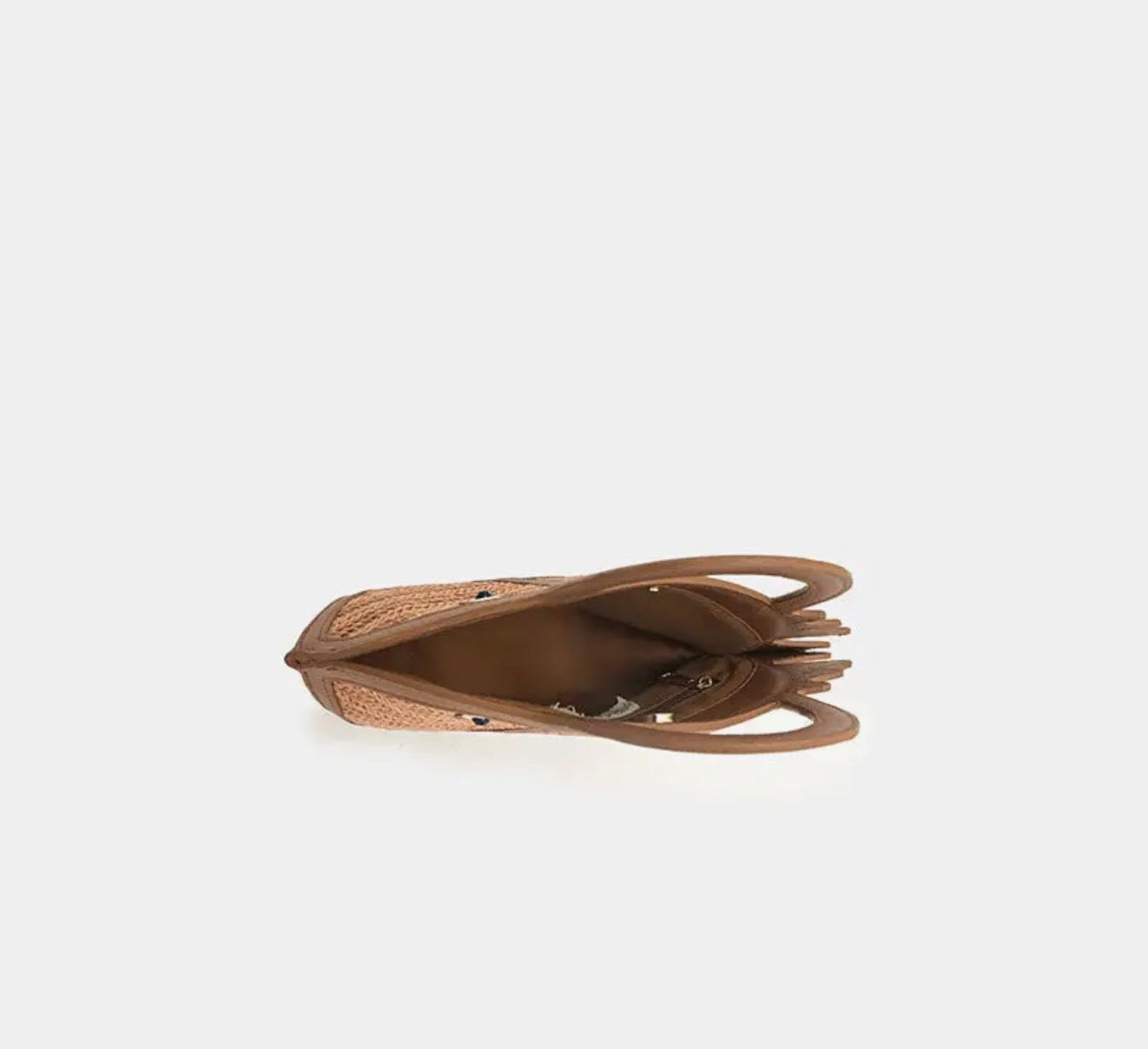 Raffia & Leather Fish Clutch- 2 Colors
