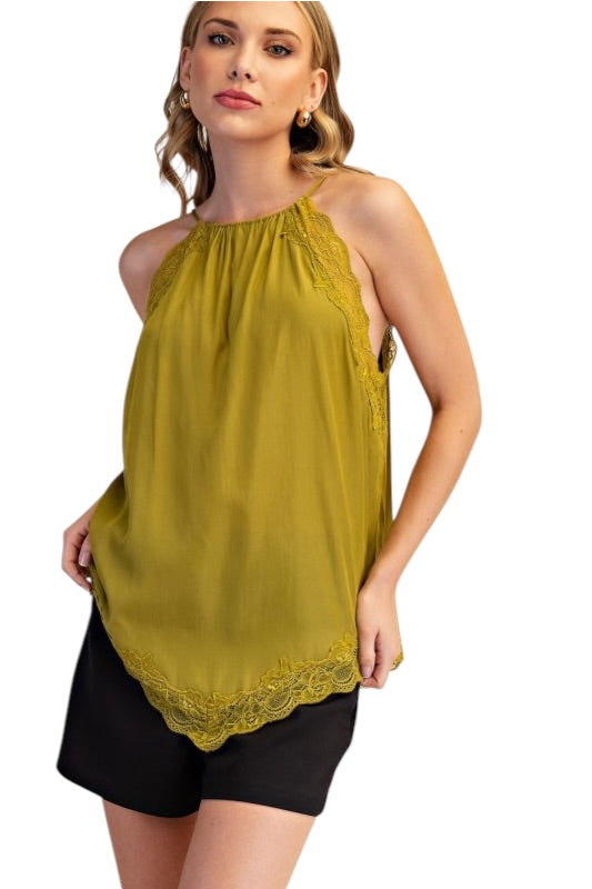 Citron Lace Detail Top