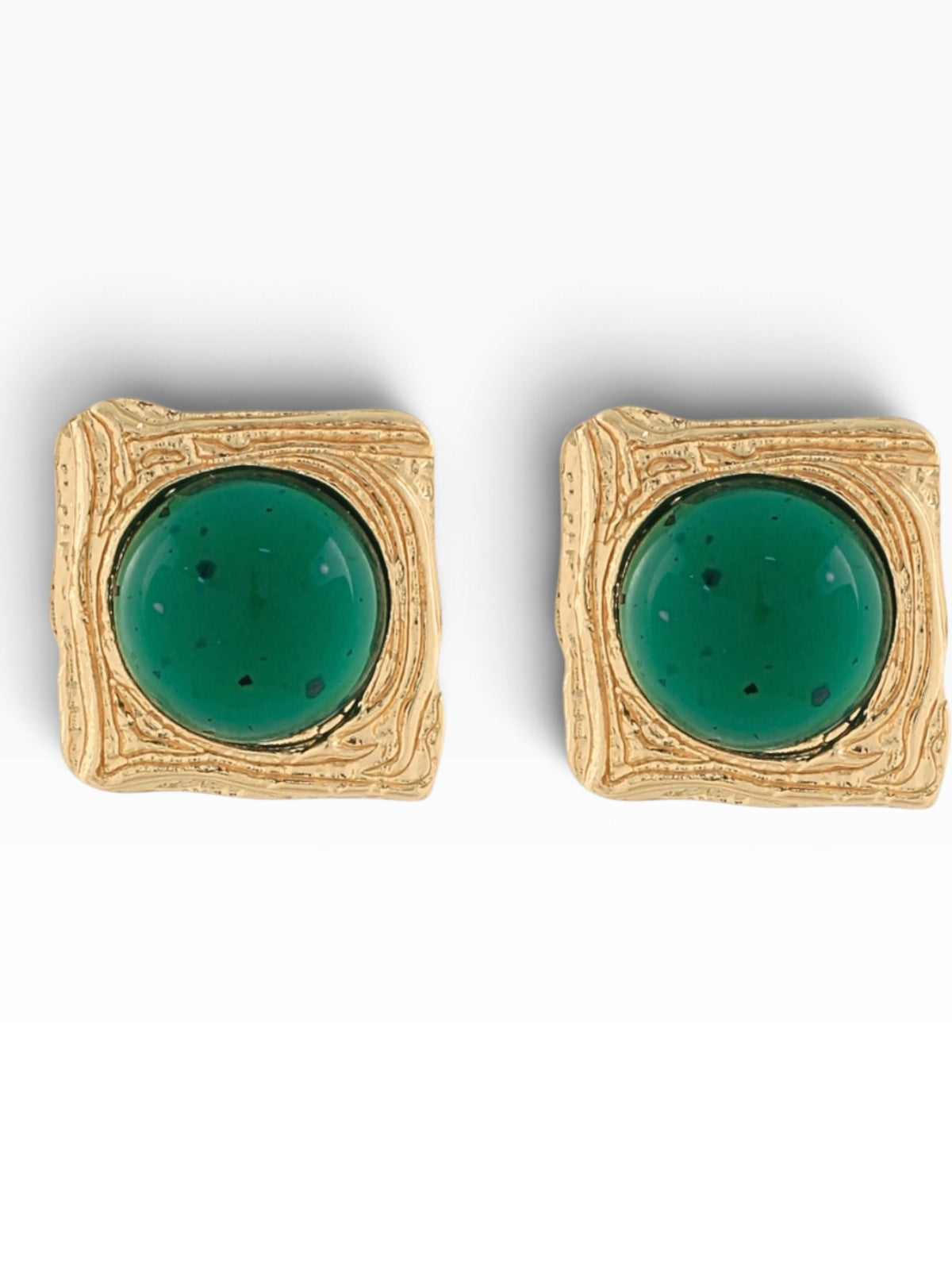 Square Stone Studs- 3 Colors