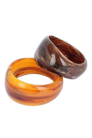Tortoise Resin Bangle- 2 Sizes