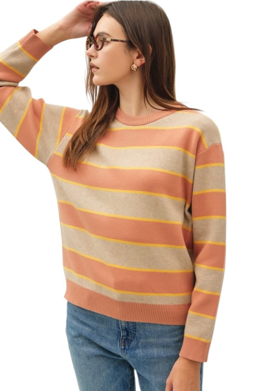 Stripe Crewneck Sweater- 2 Colors