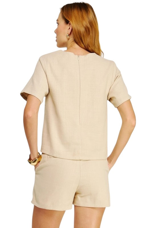 Wavy Colorblock Top- Lime