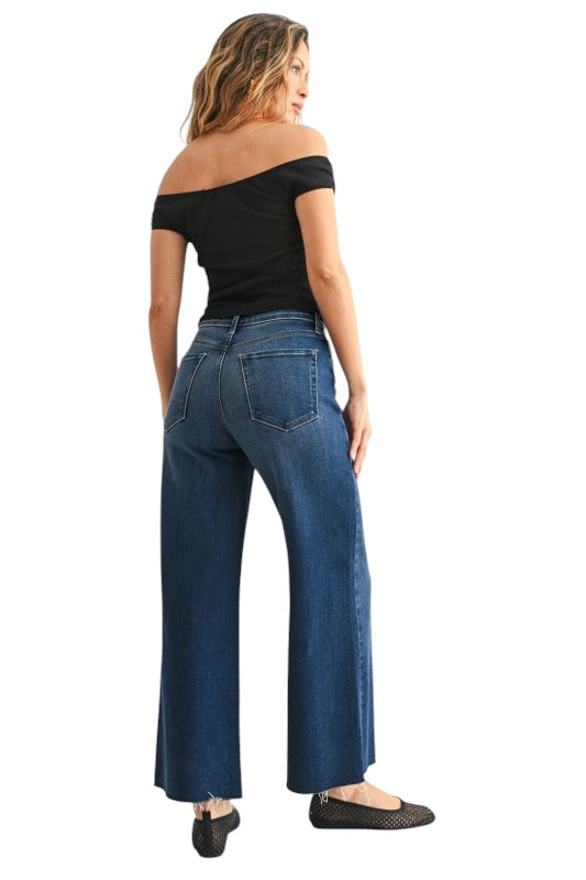 Dark Denim Scissor Cut Jeans