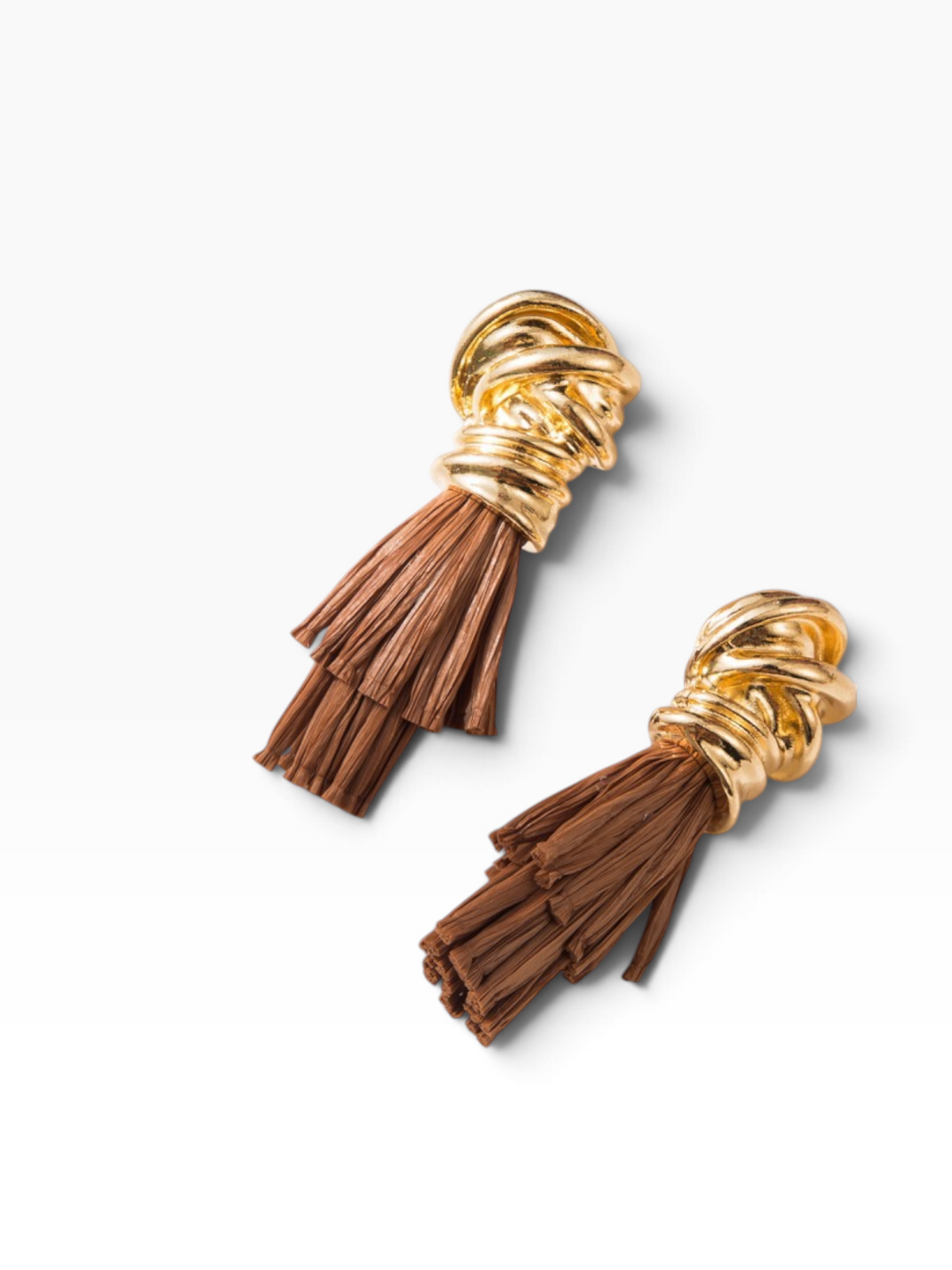 Raffia Tassel Knot Earring-3 Colors