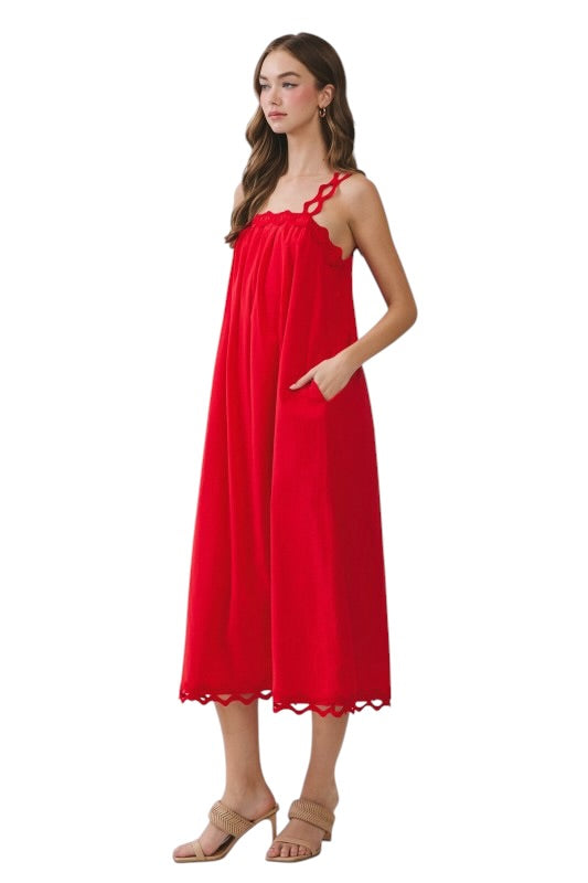 Red RicRac Midi