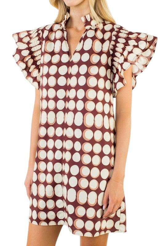 Brown & Cream Dots Shift