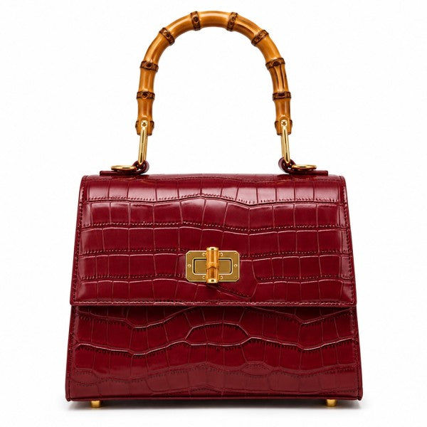 Bamboo Top Handle Tote- 2 Colors