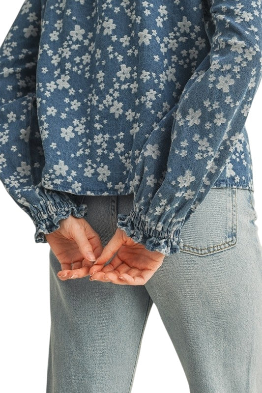 Chambray Daisy Top
