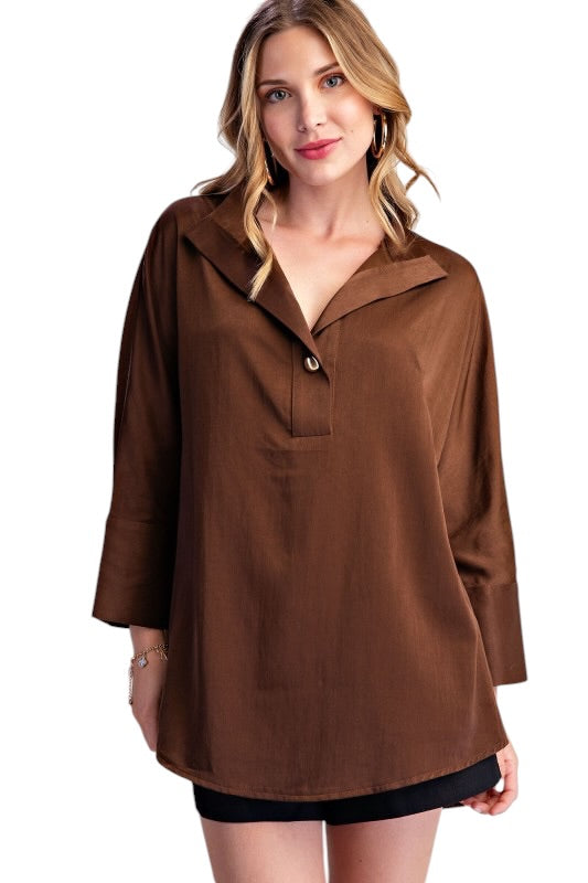 Chocolate Silky Tunic