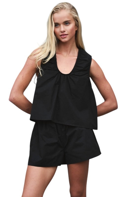 Poplin Tank Short Set- 2 Colors