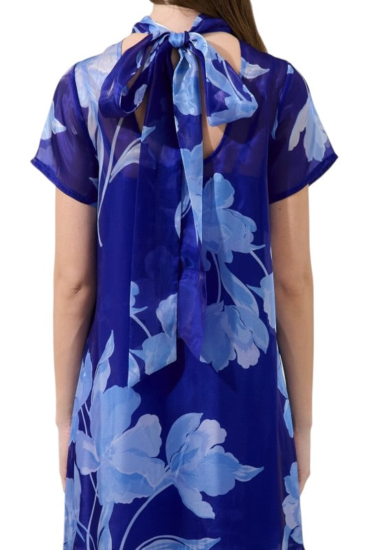 Rose Maxi in Blue Floral Organza