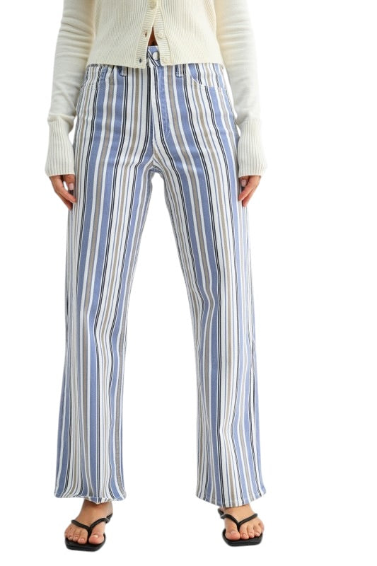 Blue Stripes Vintage Straight Denim