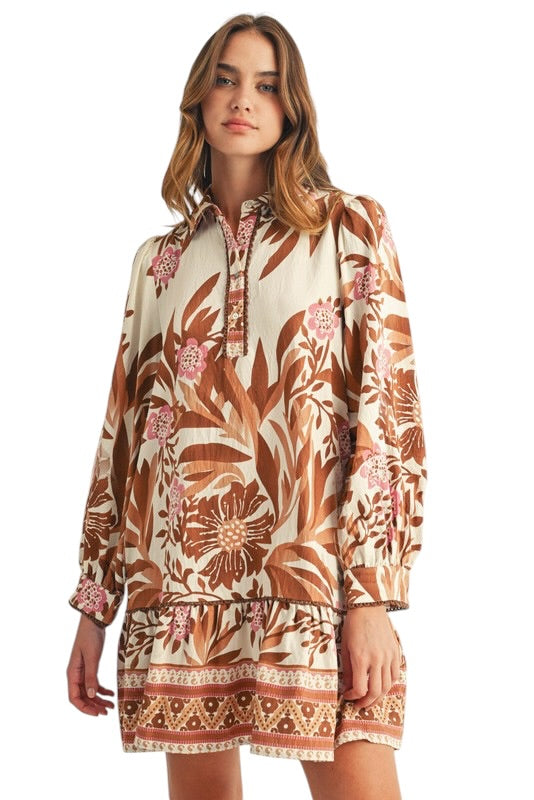 Floral Drop Waist Mini - 2 Colors